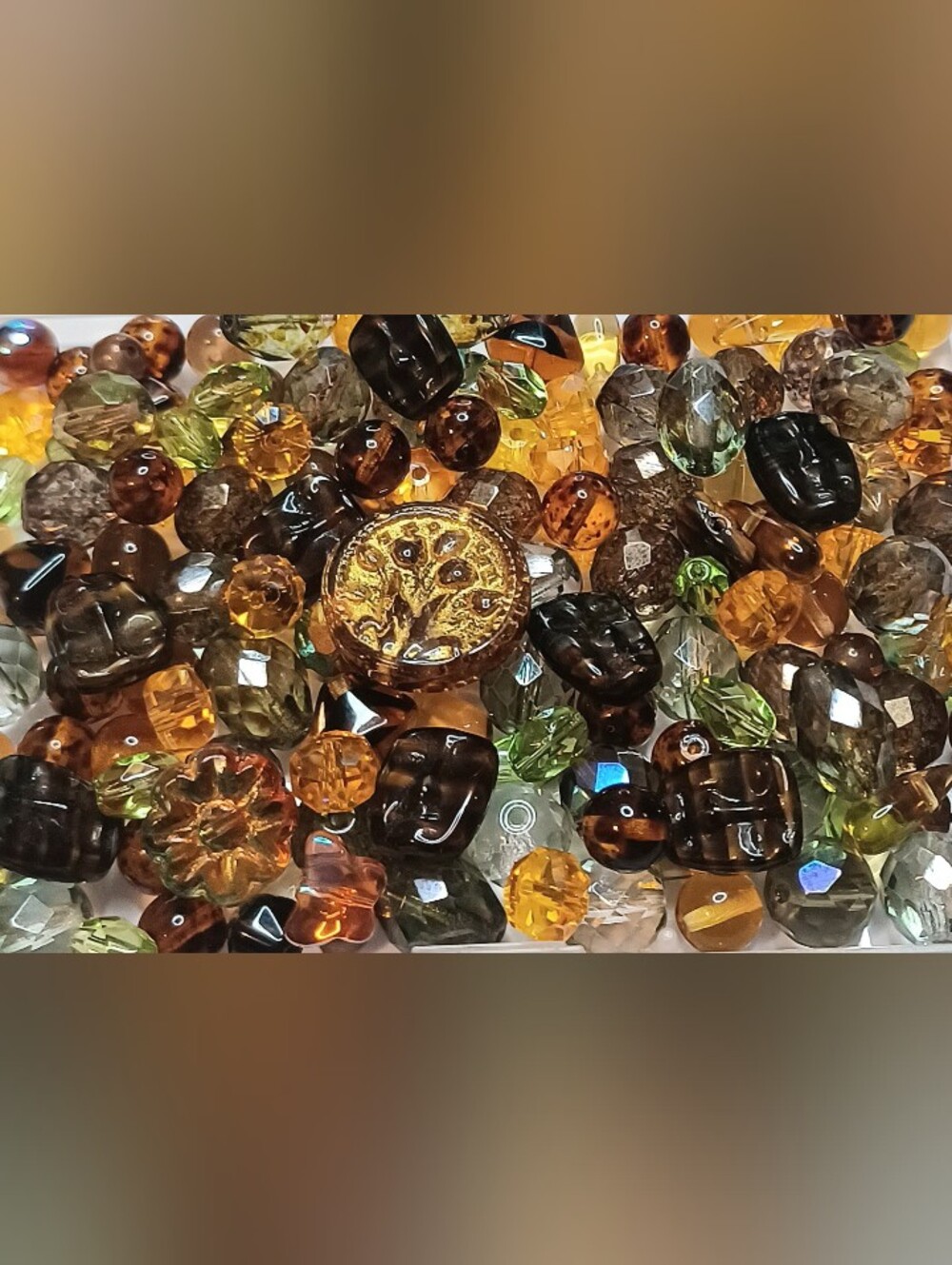 Glass beads lose mix for jewelry-making 130pcs